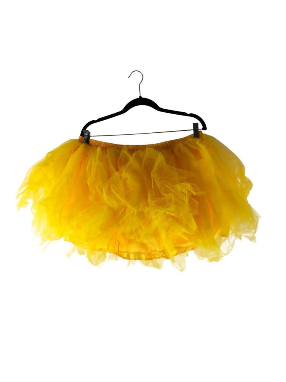 Yellow Tulle Layered Tutu Skirt For Adults Elastic Waist Halloween Costume XL